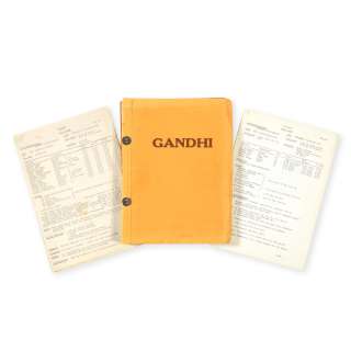 Gandhi: A production-used script 2nd October 1980, 3 | Bonhams