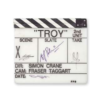 Lot 45 - Troy: An Autographed Clapperboard, Warner Bros., 2004,