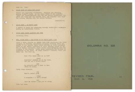 Moe Howard’s Script for The Three Stooges 1936 Film ’’Half Shot Shooters’’ | Nate Sanders