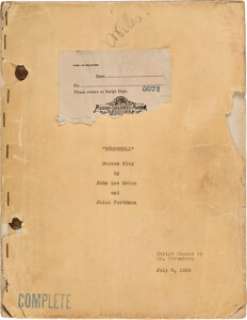 A Script from "Bombshell." | Heritage