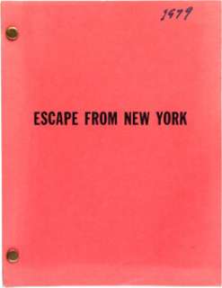 An Ernest Borgnine Script from "Escape from New York."