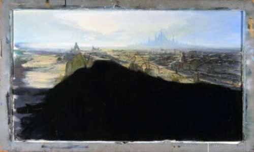 Buck Rogers in the 25th Century Matte Painting of "Distant View of New Chicago" (NBC, 1979-1981). | Heritage