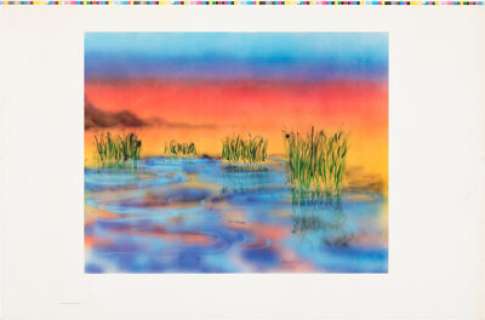 Jerry Garcia 38" X 25" First Edition Art Print "Wetlands 1". | Heritage