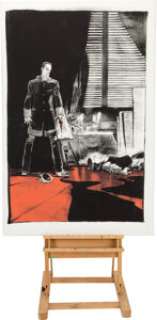 Santiago Cabrera "Isaac Mendez" Mural-Size Prophetic Painting Prop Enlarged from Original Art by Tim Sale from ...