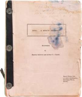 2001: A Space Odyssey (MGM, 1968), Early Production Script by Stanley Kubrick and Arthur C. Clarke.