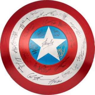 Captain America Replica Shield Bearing (27) Signatures. | Heritage