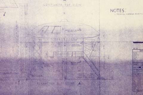 Lot 675 - B-9 Robot & Jupiter II blueprints from Lost in Space