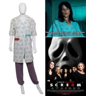 Scream 4 Production Worn Sidney Prescott Neve Campbell Hospital Stunt Costume -