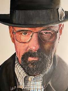Breaking Bad | Breaking Bad - Walther White/Heisenberg (Bryan Cranston) - Original painting - Acrylic on Canvas - 1/1 | Catawiki