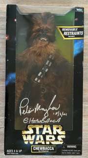 Star Wars Episode VI: Return of the Jedi - Action Collection 1998 - Signed 12" Figure - Peter Mayhew as Chewbacca - added character name | Catawiki