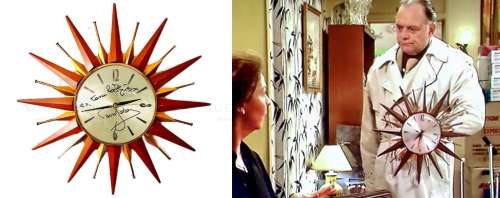 ONLY FOOLS & HORSES - TROTTER FLAT STARBURST CLOCK SIGNED DAVID JASON + | Auctioneum Ltd