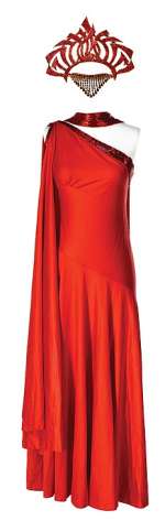 Lot 1626 - Melody Anderson "Dale Arden" screen worn gown and headdress from Flash Gordon.