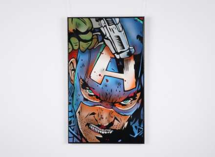 FÜR (1978) - Caping a Zombie (We Spray - Captain America) - Unique Art Work 1/1 ! - Framed- 104x62x3 cm - Limited 01 of 01 Worldwide ! - 100% New | Catawiki
