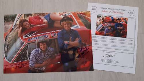 Cast di hazzard - Dukes of Hazzard foto con gli autografi originali con certificato autentico | Catawiki