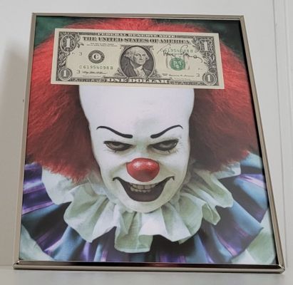 Stephen Kings’s IT - Tim Curry (Pennywise) - Autograph, Dollars Banknote With COA of JSA and Framed | Catawiki