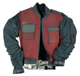 Lot 81 - Hero screen-used Michael J. Fox "Marty McFly" Year 2015 "resizing" future jacket worn in Back to the