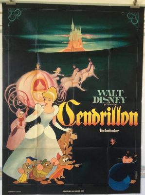 Walt Disney - Cinderella (1950 RR1961) - Original French Cinema re-release 160x120cm | Catawiki