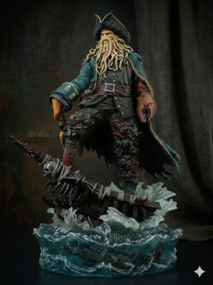 Custom Made / Fan Art. - Pirates of the Caribbean. - Davy Jones - High-End Museum Quality Statue. | Catawiki