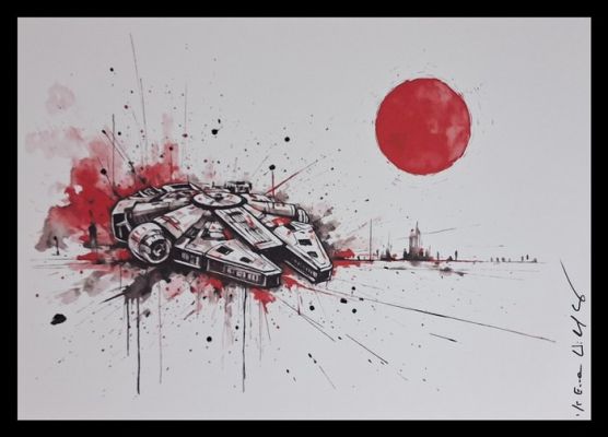 Millennium Falcon - Series " Tokyo Pop Icons " by Emma Wildfang - Large size | Catawiki
