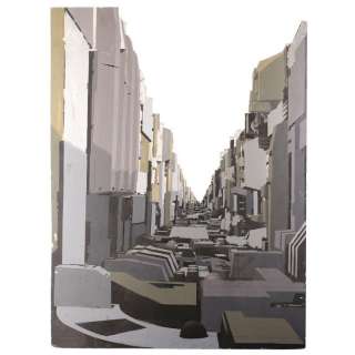 STAR WARS: EPISODE IV - A NEW HOPE (1977) - Lot 399 - Lorne Peterson Collection: Hand-Painted Joe Johnston Forced Perspective Flat Endcap Painting for Three-Dimensional Death Star Trench Model