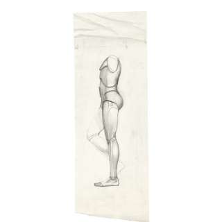 Star Wars: a New Hope (1977) | Pair of Hand-Drawn Ralph McQuarrie C-3PO Leg and Torso Concept Sketches | Propstore