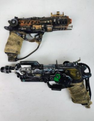 2 Steampunk Replica guns prop blasters fallout ooak mancave cosplay | eBay Europe (Buy It Now)