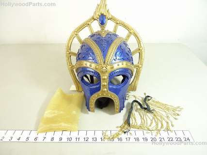 ROLLERBALL BLUE AND GOLD FLAME CUSTOM MADE PLAYER HELMET | Hollywood Parts
