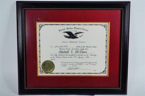 Tom Cruise Signed "The Firm" Prop Framed Certificate | GWS Auctions