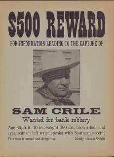 Blazing Saddles prop wanted poster | Piece of the Past