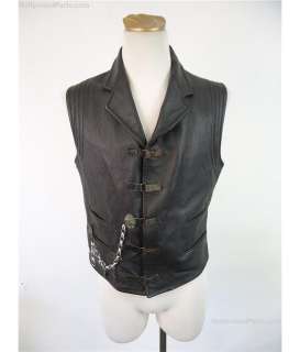 Van Helsing (Hugh Jackman) Hero Leather Vest With Charm Chain | Hollywood Parts