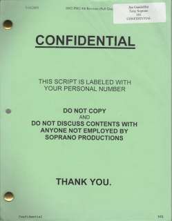 James Gandolfini Set of 3 Personal Scripts from The Sopranos | Blacksparrow