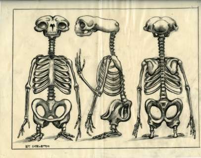 Lot 1056 - E.T. THE EXTRA-TERRESTRIAL: ORIGINAL "E.T." CHARACTER DESIGN ILLUSTRATION (C3)