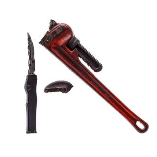 Samaritan Reza Moises Arias Screen Used Stunt Stage 2 Knife & Pipe Wrench Sc 51 & 136 | VIP Fan Auctions