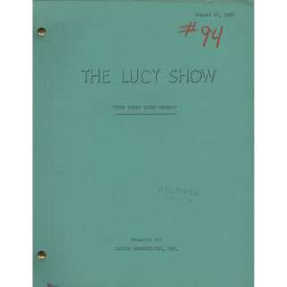 I Love Lucy | Original The Lucy Show Script for Episode "Lucy Helps Danny Thomas" | Blacksparrow