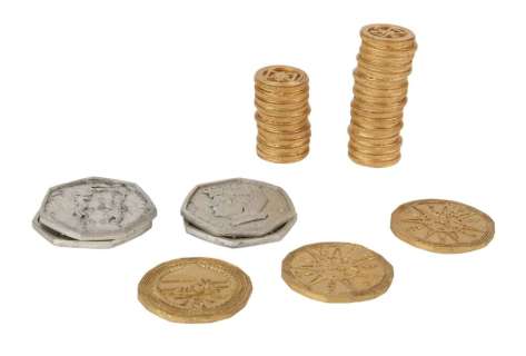 GAME OF THRONES (T.V. SERIES, 2011-2019) - Lot #641 : King Joffrey (Jack Gleeson), Iron Bank and King‘s Landing Coins