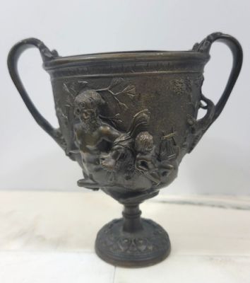 Bronze Highly Decorated Urn 19th Century Continental With Brass Insert 6" H | eBay US