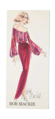 Toni Tennille | 1970s Bob Mackie Costume Illustration with Photo | Julien’s