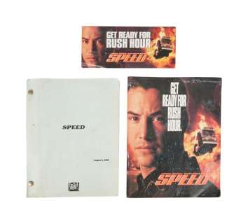 Lot 652 - Speed | Original Production Used Script with Cast Screening Materials