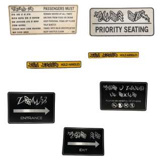 Landscape with Invisible Hand Passengers Must Sign, Priority Seating Sign, Hold Handles Sign, Please Be Mindful of Others Sign, Entrance Sign & Exit Sign | VIP Fan Auctions