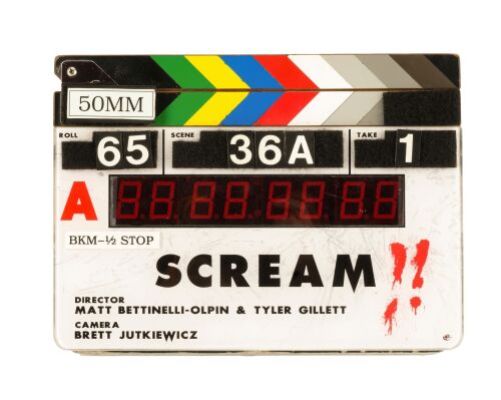 Scream VI (2023) | Lot 1081 : Light-Up Digital "A" Camera Clapperboard | Propstore