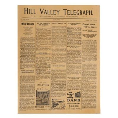 Back To the Future Part III (1990) | Hill Valley Telegraph | Propstore