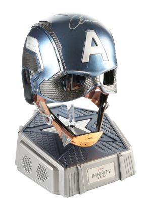 Chris Evans as Steve Rogers / Captain America in The Avengers Signed Prop Replica Helmet | SWAU