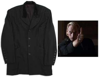 Julian Sands Costume From 1989 Cult Hit, ‘‘Warlock: The Armageddon‘‘ -- Black Jacket With Velour Collar