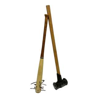 Fargo Season 5 Dot Lyon’s Juno Temple Prop Sledgehammer & Foam Rubber Baseball Bat with Nails | VIP Fan Auctions