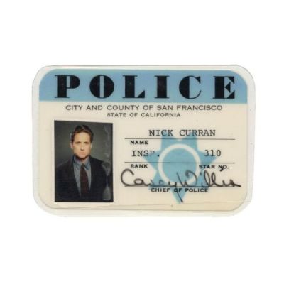BASIC INSTINCT (1992) - Lot #42 : Detective Nick Curran‘s (Michael Douglas) Screen-Matched San Francisco Police Department ID