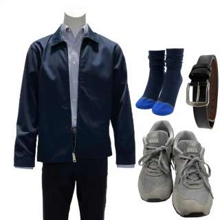 Self Reliance Tommy Jake Johnson Screen Worn Jacket, Button-Up Shirt, Pants, Belt, Socks & Sneakers Ch 1 Sc 1-73 | VIP Fan Auctions