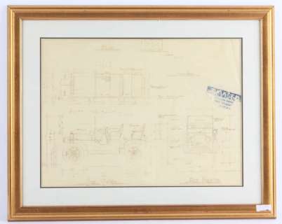 Citizen Kane (1941) A mounted and framed original blueprint / technical drawing, depicting a 1906… | Ewbank’s