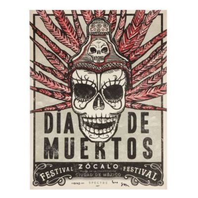 James Bond: Casino Royale (2006) / Spectre (2015) | Lot  351. 219. Casino Royale Bound Script, Storyboards and Spectre Dia de Muertos Poster Autographed by Sam Mendes | Propstore