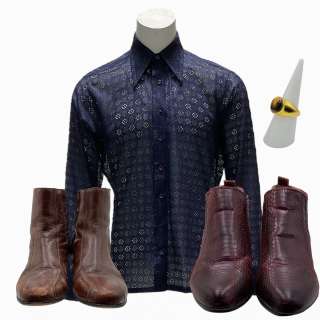 Minx Doug Jake Johnson Screen Worn Button-Up Shirt, Ring & Boots Set Ch 2, 1 Sc 9, 7-30 Ep 107, 108 | VIP Fan Auctions