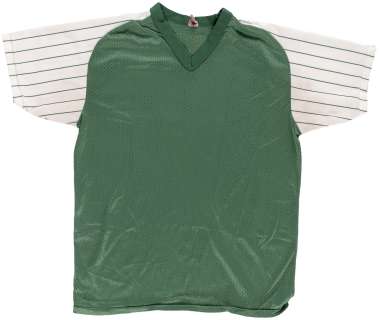 ALMOST FAMOUS "JB" GREEN AND WHITE JERSEY ORIGINAL MOVIE PROP T-SHIRT. | Hake’s